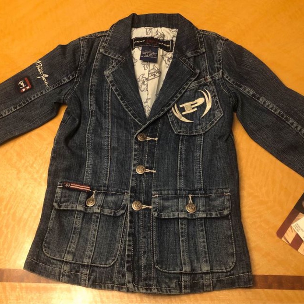 Phat Farm Kids Sz 4 Jean Jacket Brand New